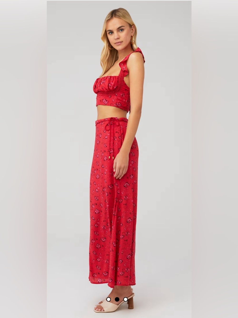 NWT Free People Bijou Two Piece Set in Cherry, Size 10